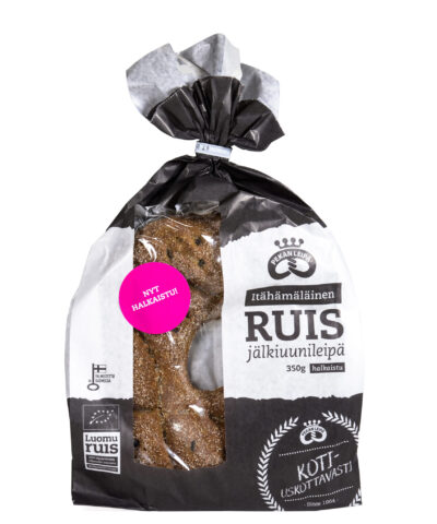 Pekan Leipä Itähämäläinen 100% Ruisjälkiuunileipä halkaistu 350 g luomu