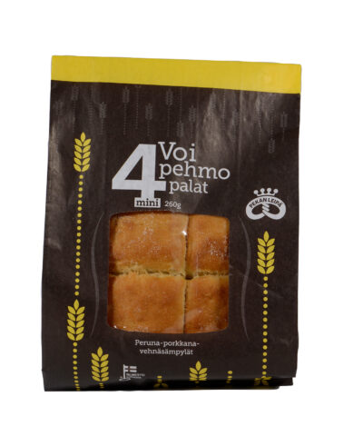 Pekan Leipä Voipehmopalat mini 4-pala 260g peruna-porkkana-vehnäsämpylät